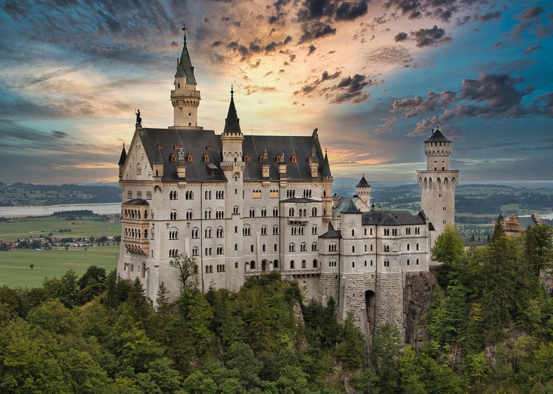 Medieval castle in Europe
